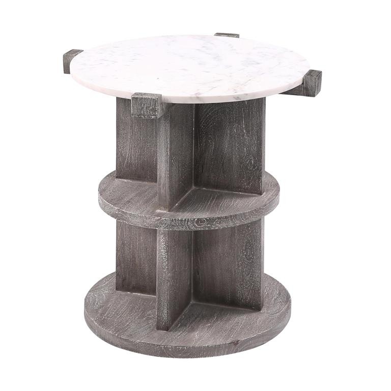 Lakeport White & Grey Accent Table