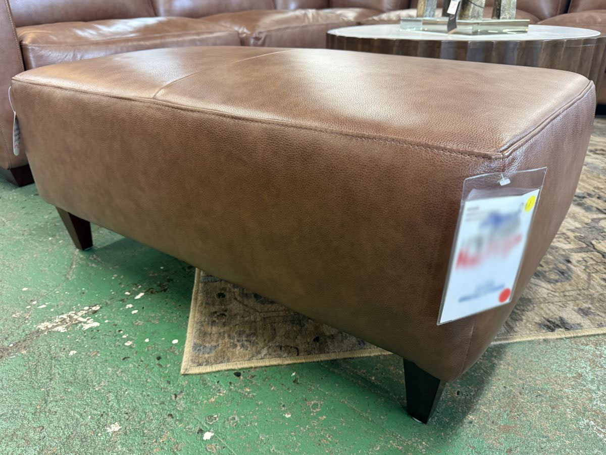 Ritz Whiskey Leather Cocktail Ottoman