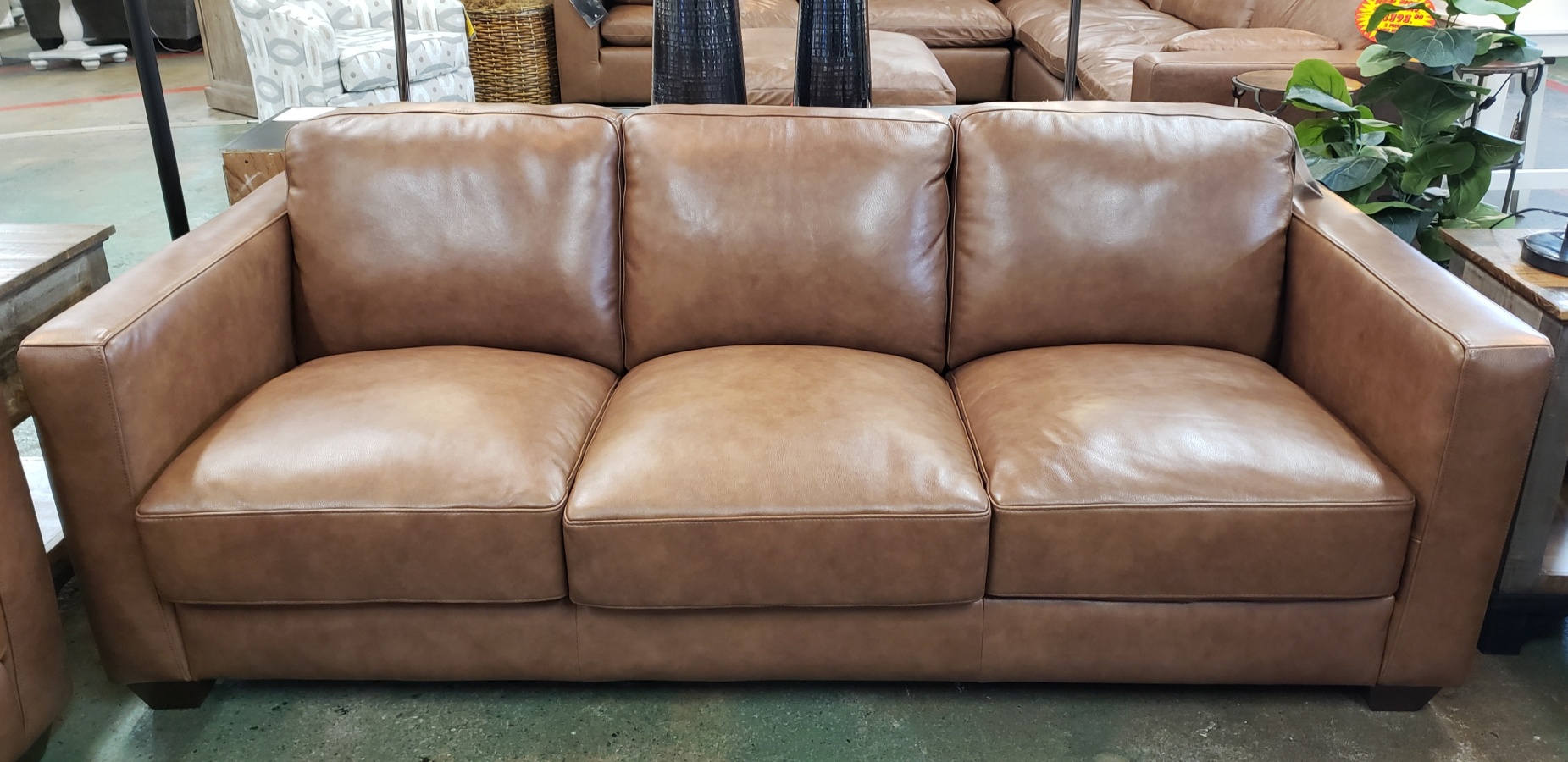 Ritz Whiskey Leather Sofa