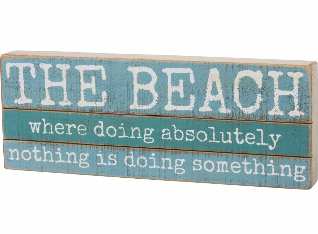 The Beach Slat Box Sign