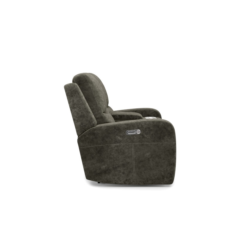 Aiden Power Reclining Loveseat with Console and Power Headrests