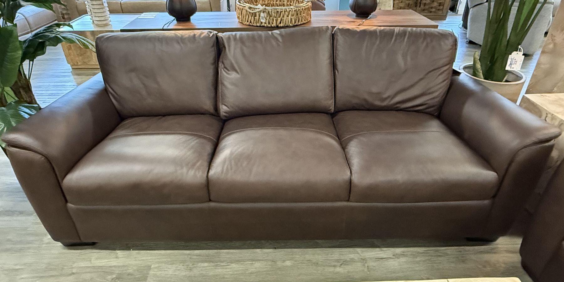 Henry Chocolate Leather Sofa