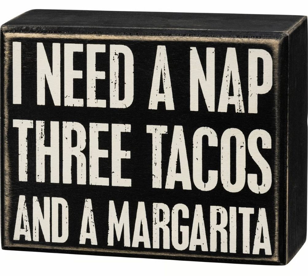 Three Tacos Box Sign