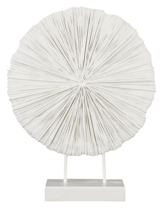 White Resin Coral Sculpture w/ Stand