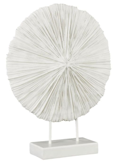 White Resin Coral Sculpture w/ Stand