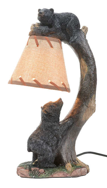 Climbing Bears Curved Table Lamp