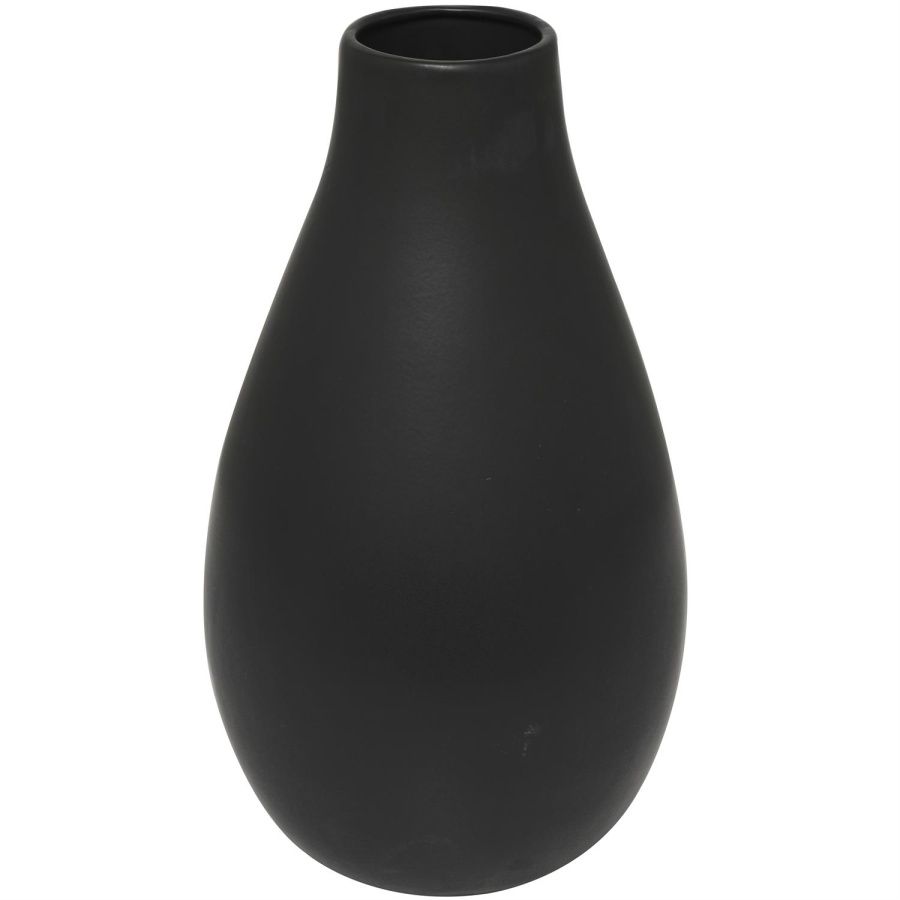 Black Ceramic Teardrop Vase