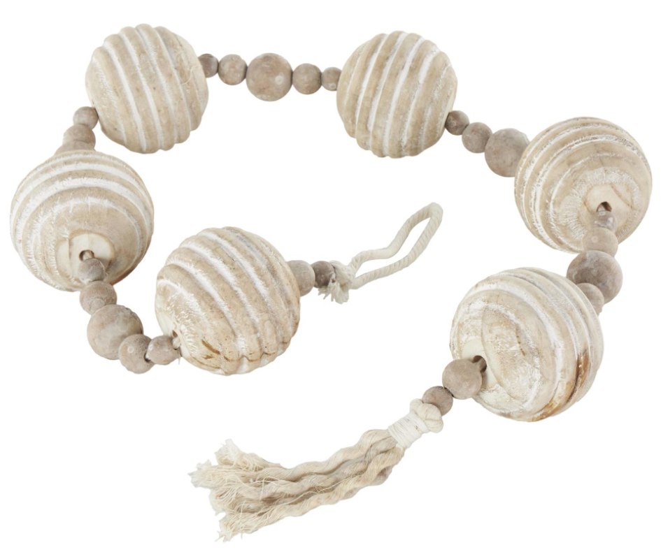 Cream Wood Bead Garland