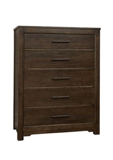 Crafted Cherry Dark 5 Drawer Chest