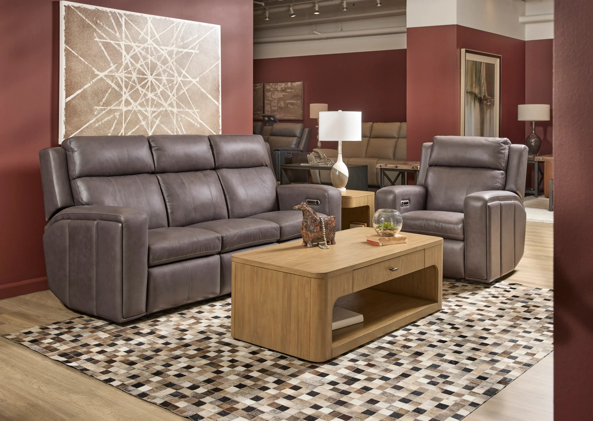 Wyatt Gunmetal Power Recliner