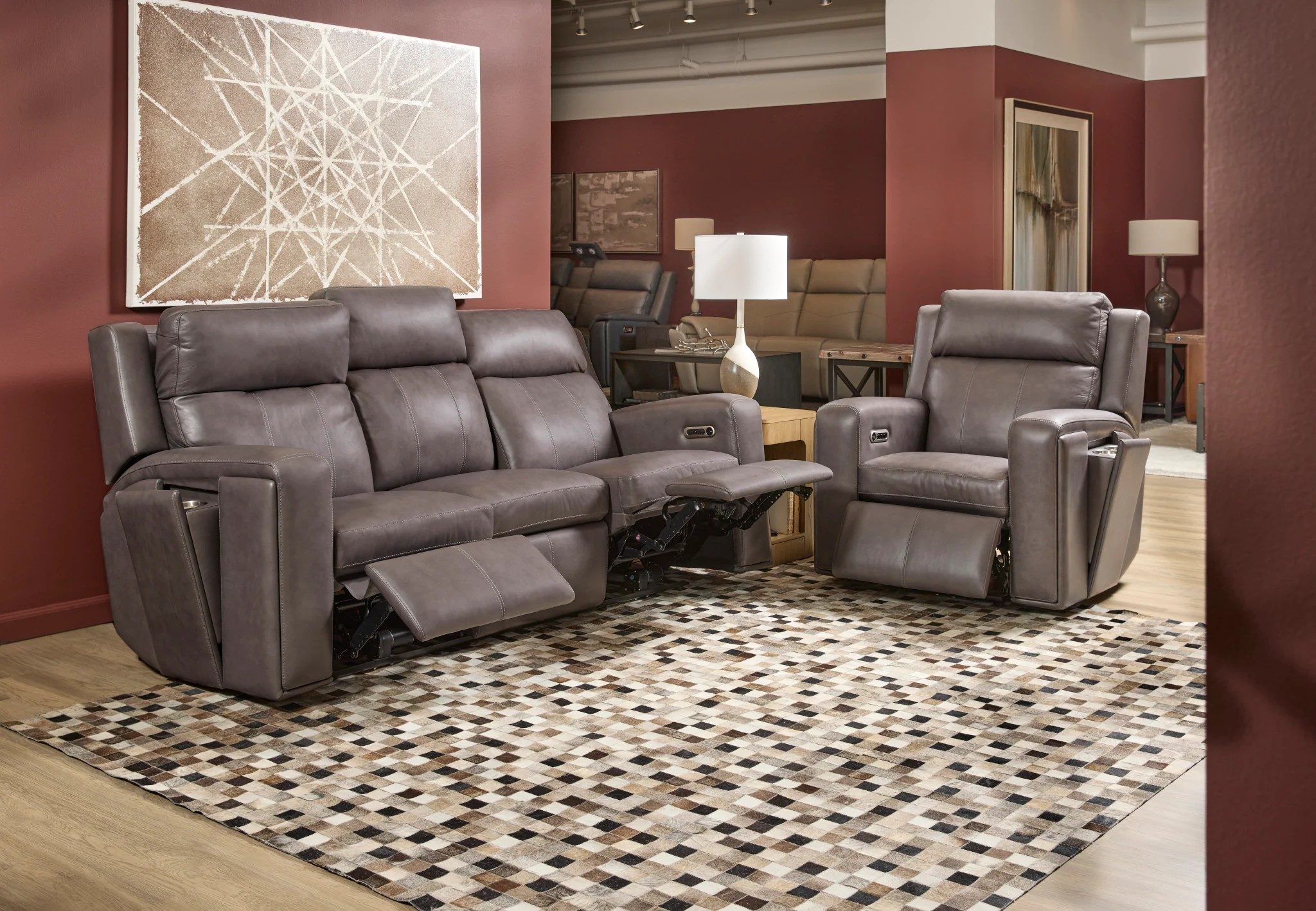 Wyatt Gunmetal Power Recliner