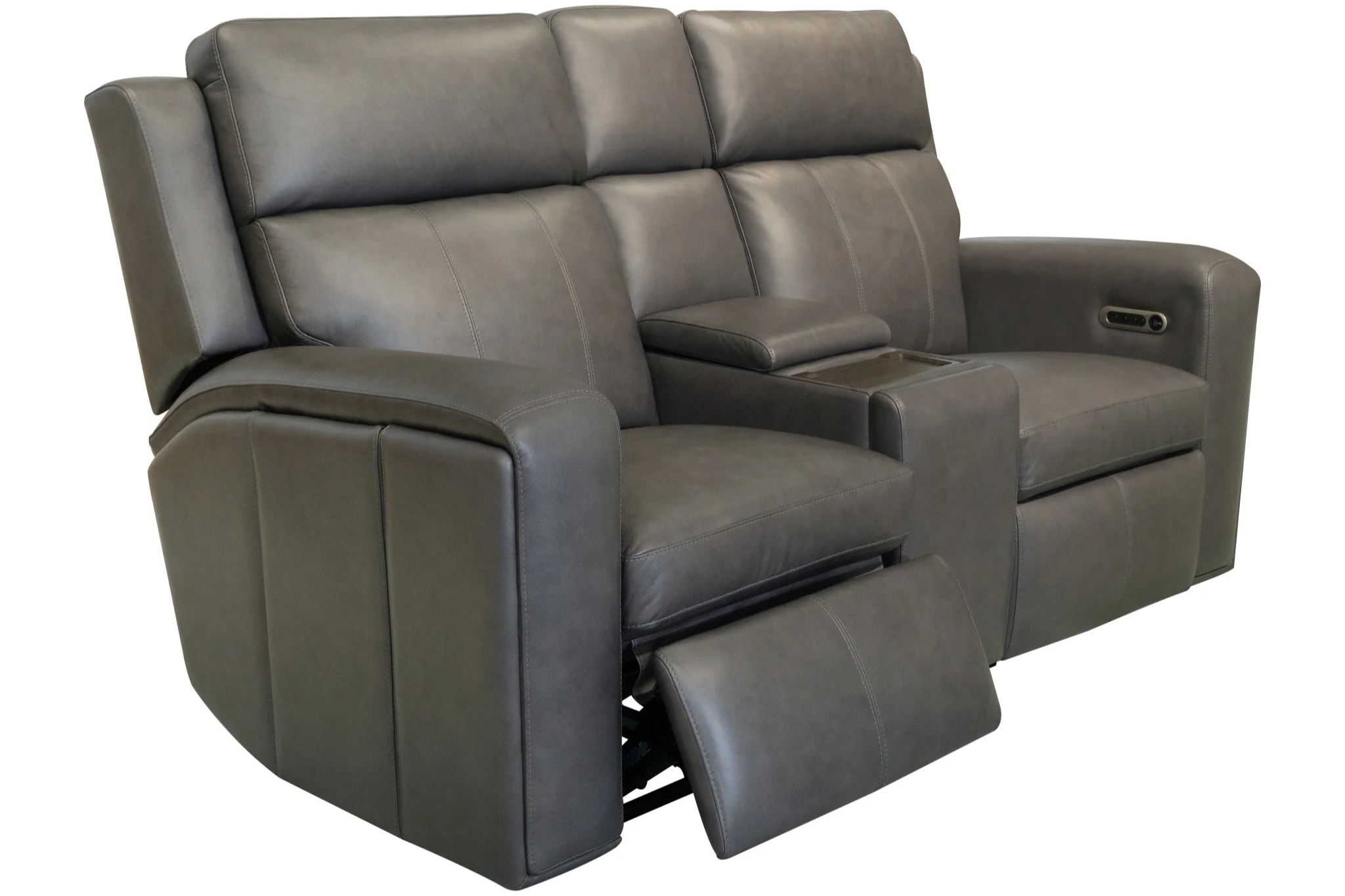 Wyatt Gunmetal Power Reclining Loveseat