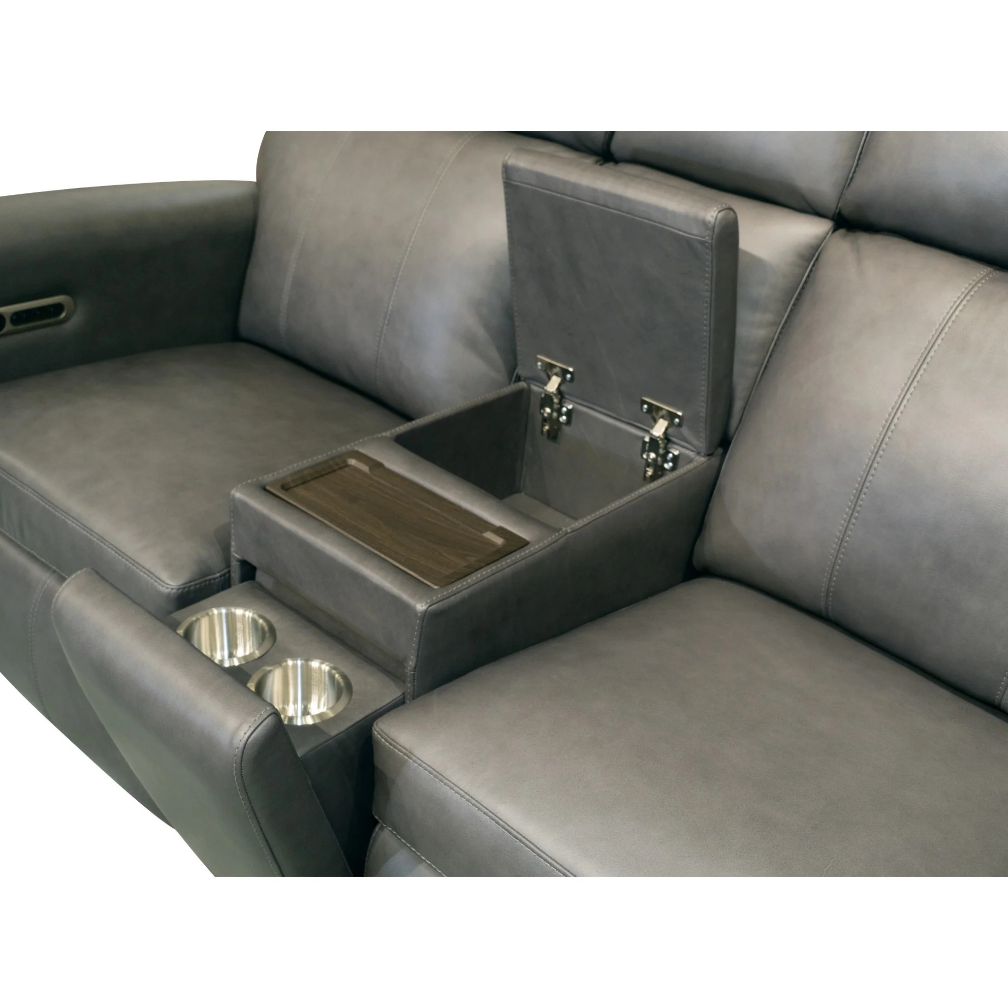 Wyatt Gunmetal Power Reclining Loveseat