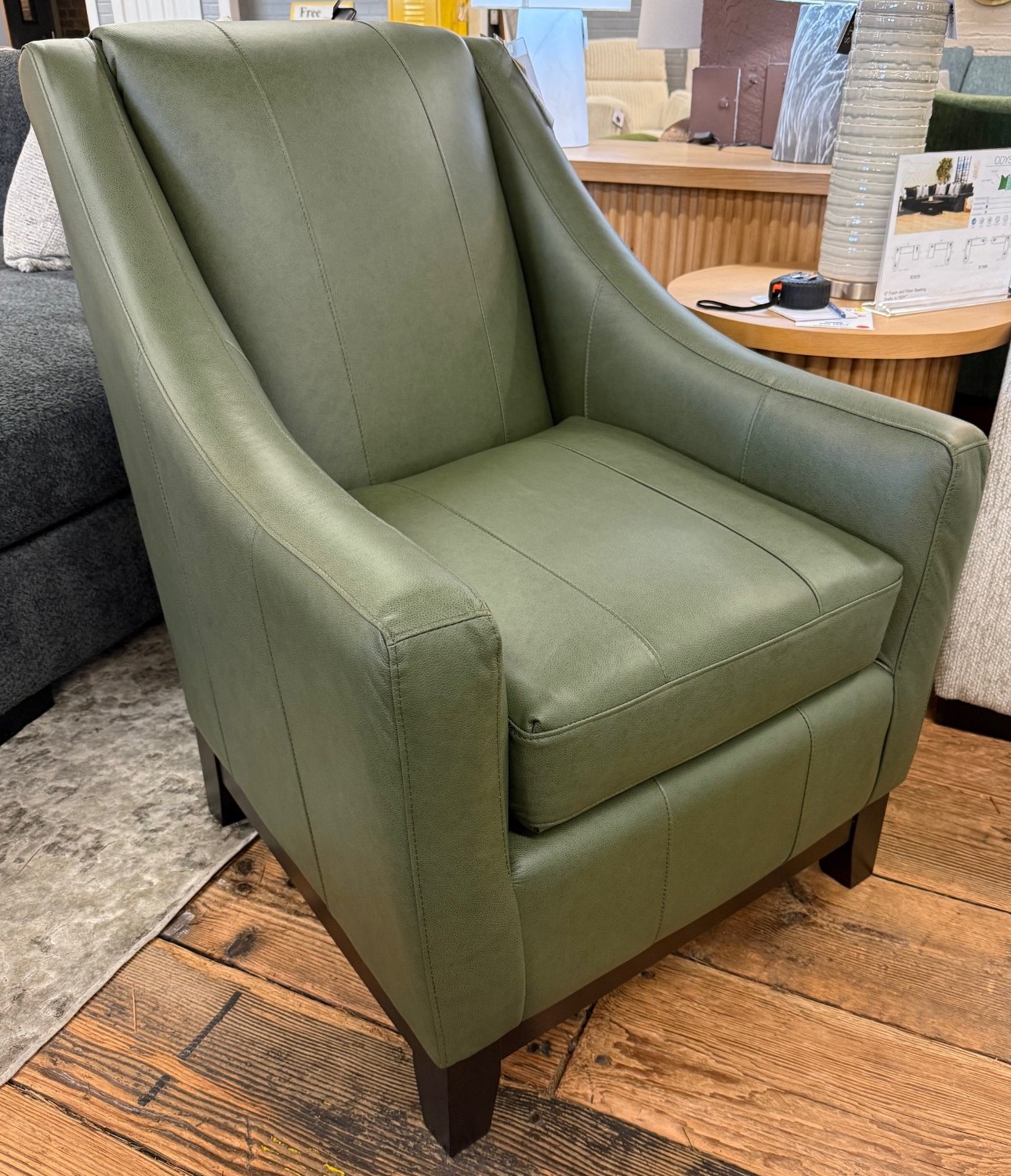 Mariko Leather Club Chair - Boreal Forest