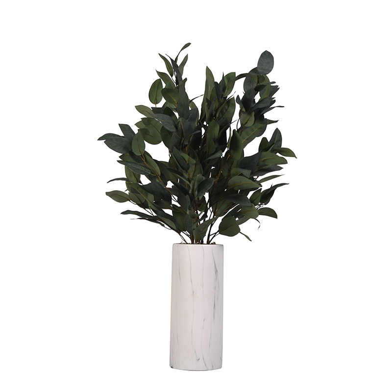 Grey/Green Eucalyptus in Marble Vase