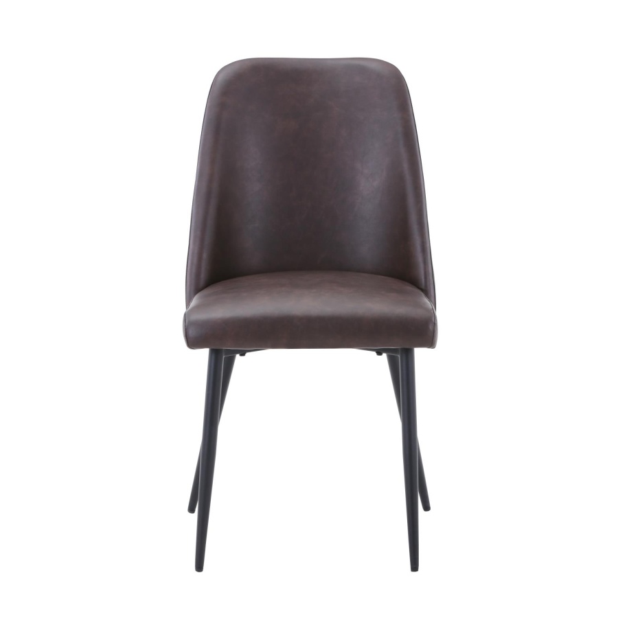 Maddox Dark Brown Upholstered Chair