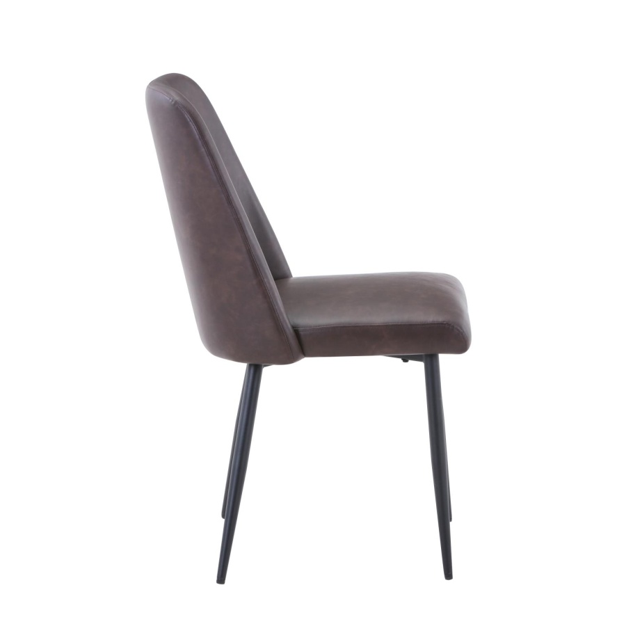 Maddox Dark Brown Upholstered Chair