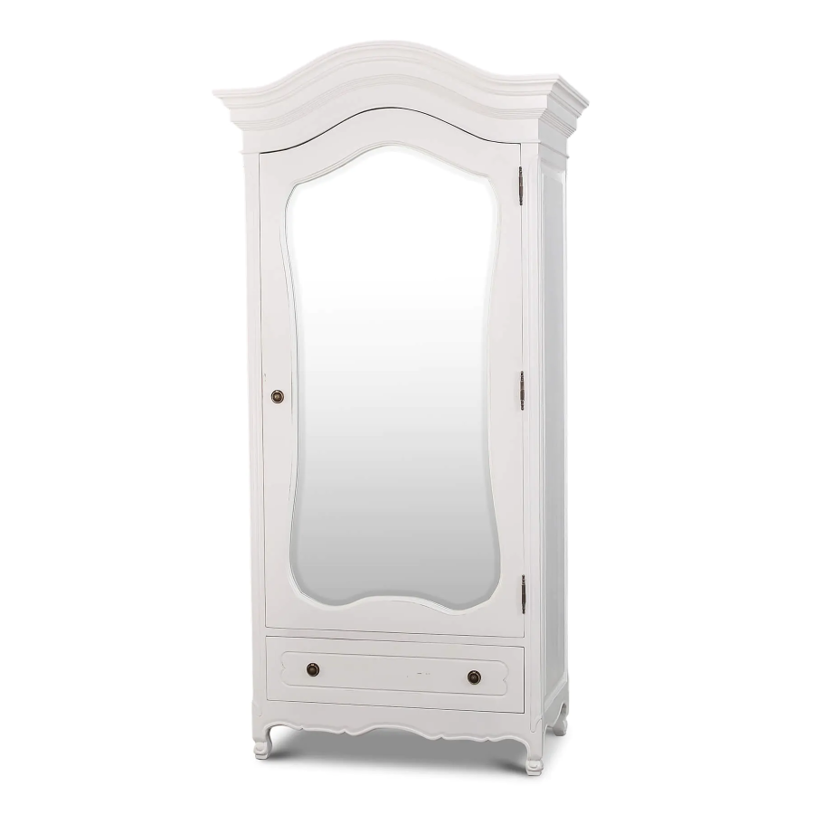 Provence Mirror Wardrobe - Architectural White