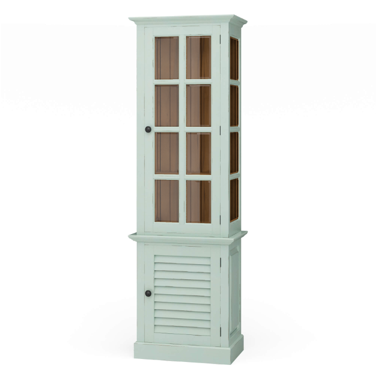 Cottage Tall Cabinet - Sage & Driftwood