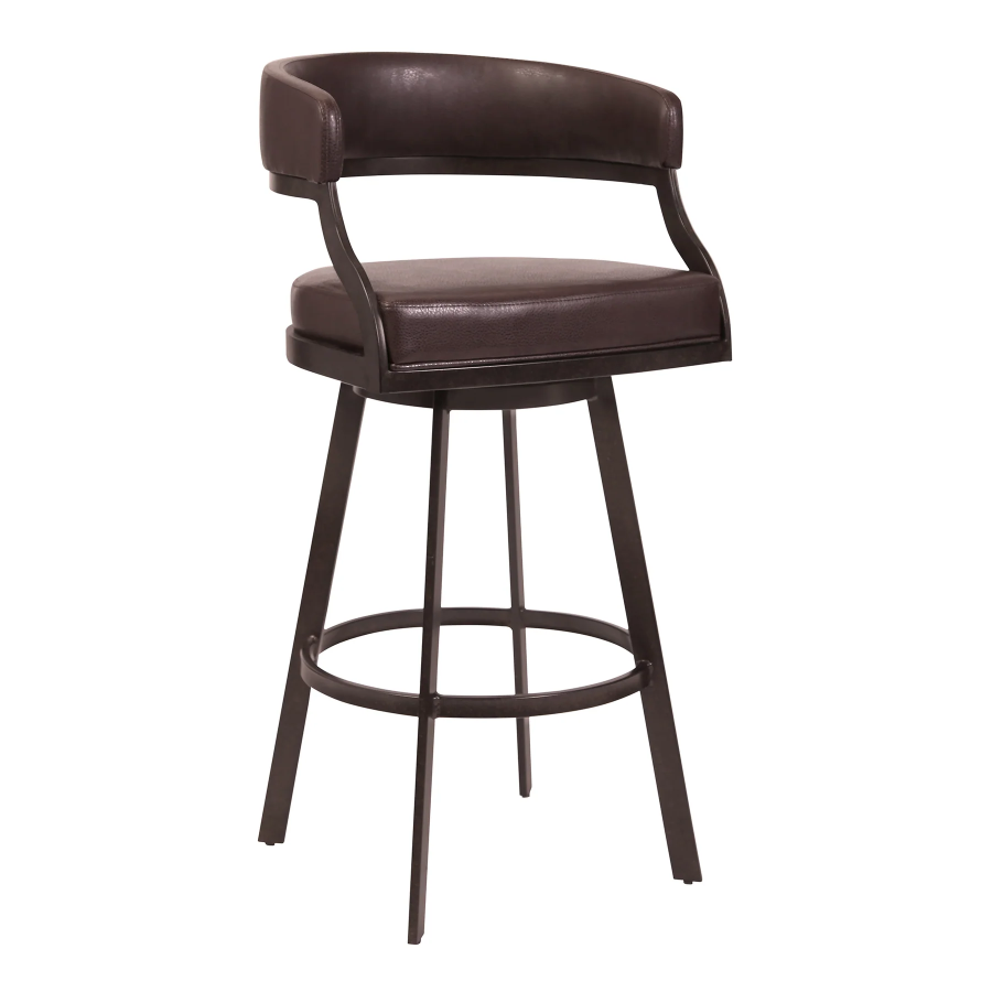 Saturn Brown Swivel Barstool