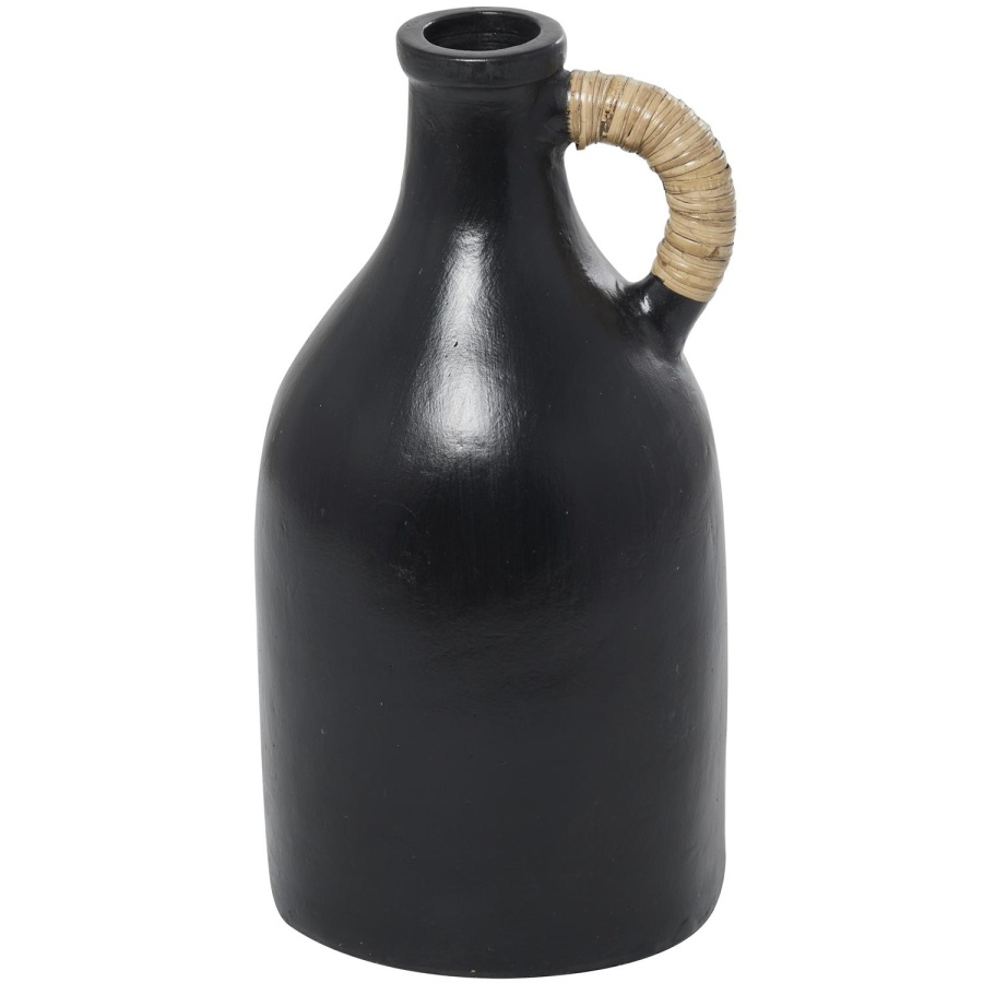 Black Ceramic Tall Jug Old Cannery Furniture