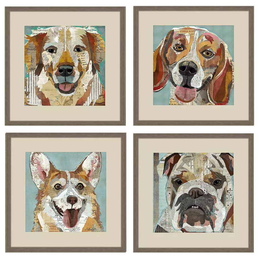 Dog Collage II (Set of 4)