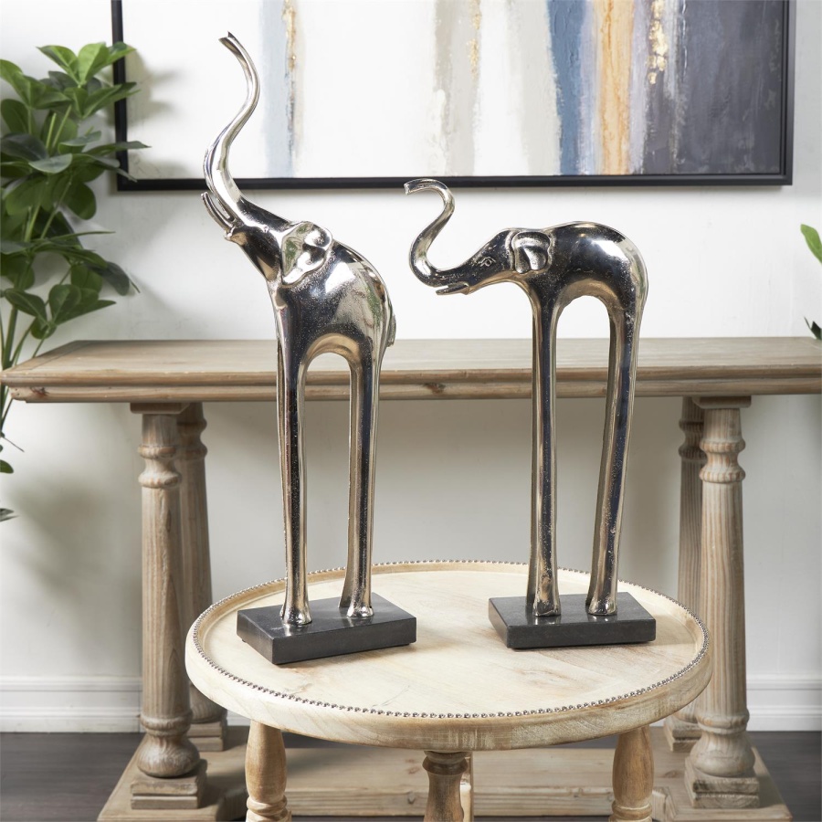 Novogratz Aluminum Elephant Sculptures (Set of 2)
