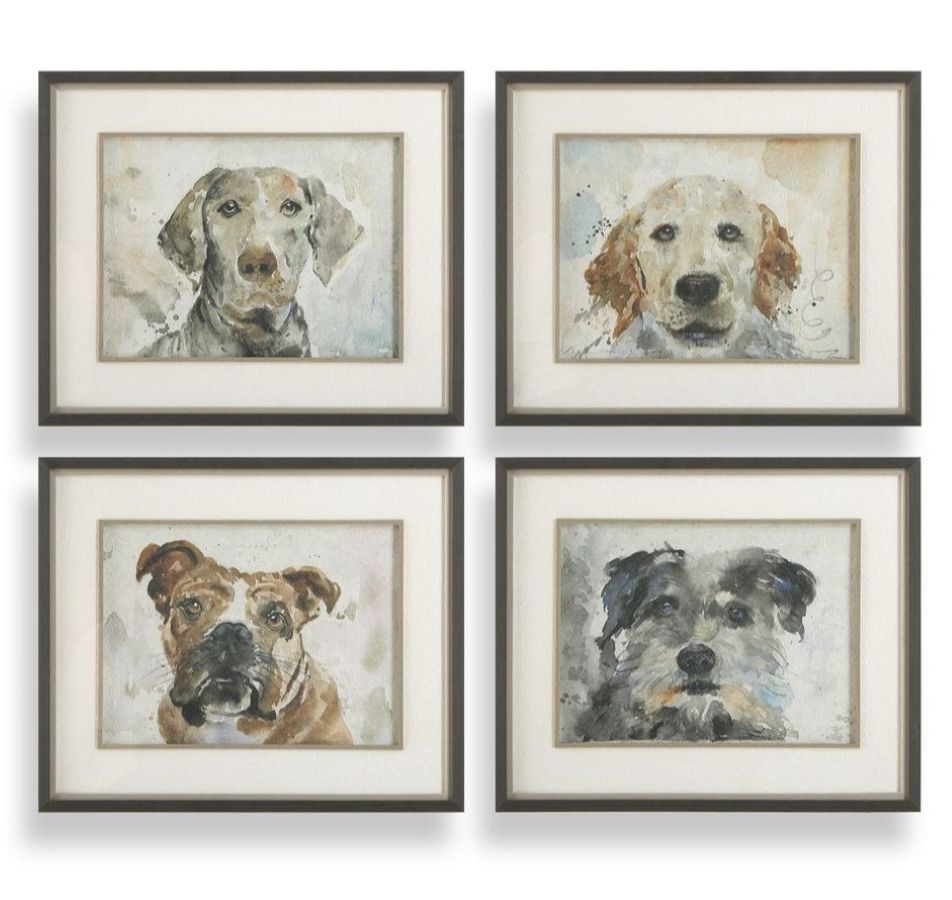 Dog Days Framed Prints (Set of 4)
