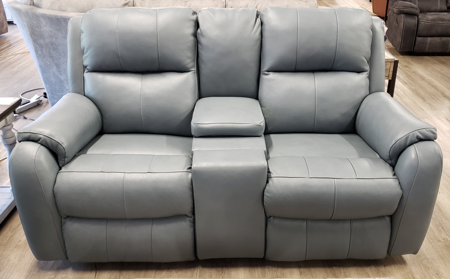 Marquis Maximus Blue Sky Power Reclining Console Loveseat