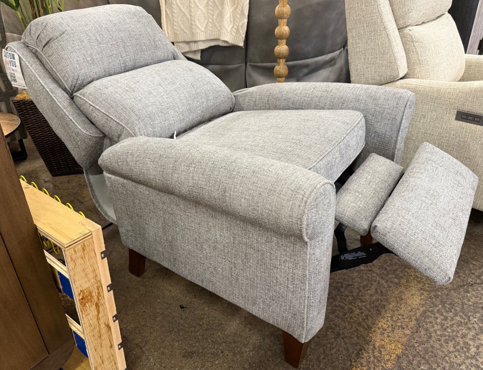 Cobblestone Cement Push-Back Recliner