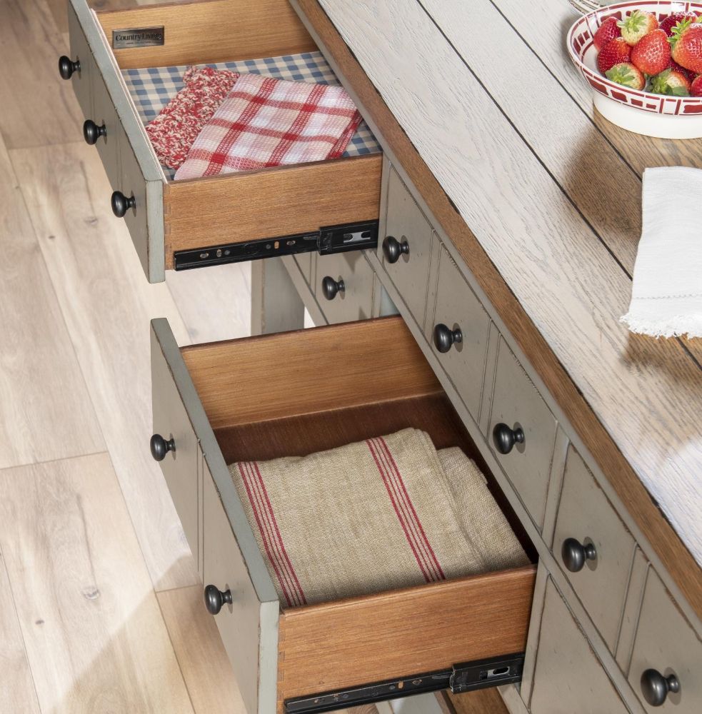 Country Living Kitchen Island w/ Casters