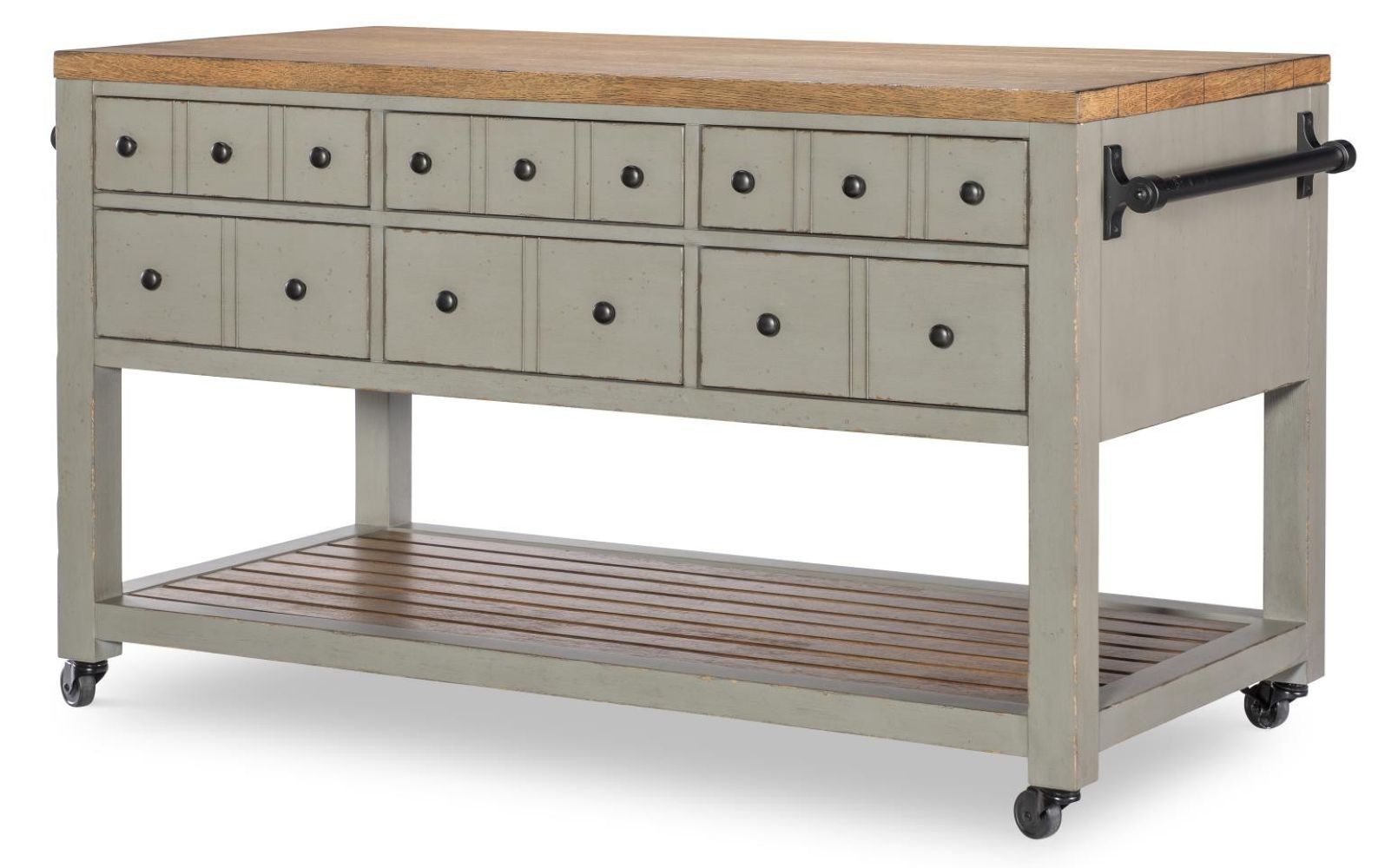 Country Living Kitchen Island w/ Casters