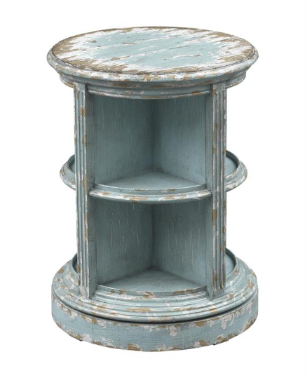 Blue & Tan Swivel Display Pedestal