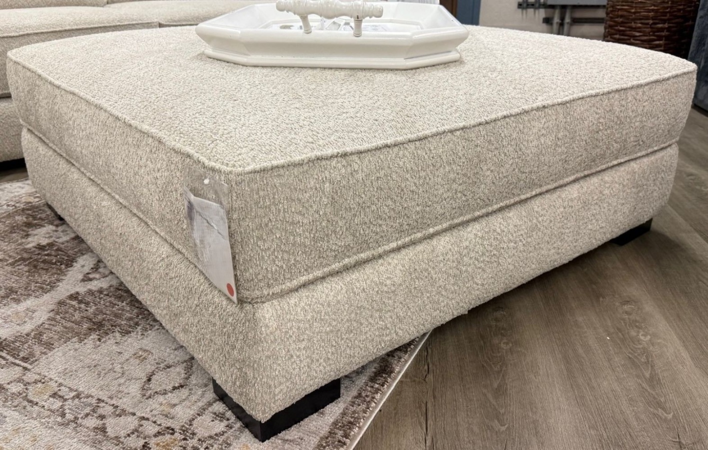 417 Stanton XL Square Cocktail Ottoman - Dominator Oatmeal