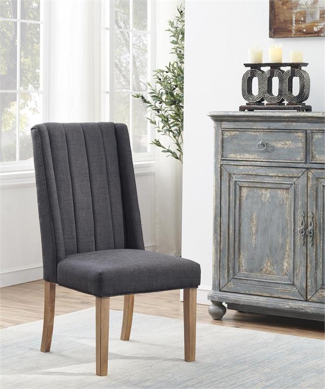 Charcoal Upholstered Side Chair