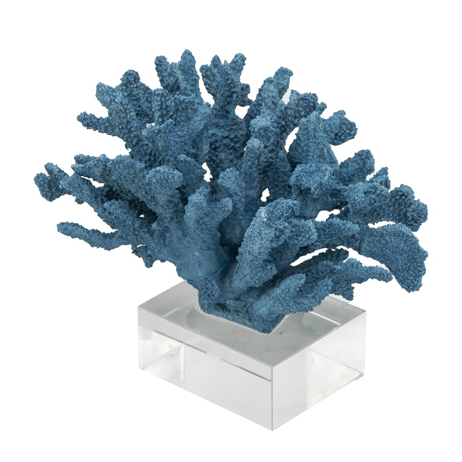 Faux Blue Coral with Base