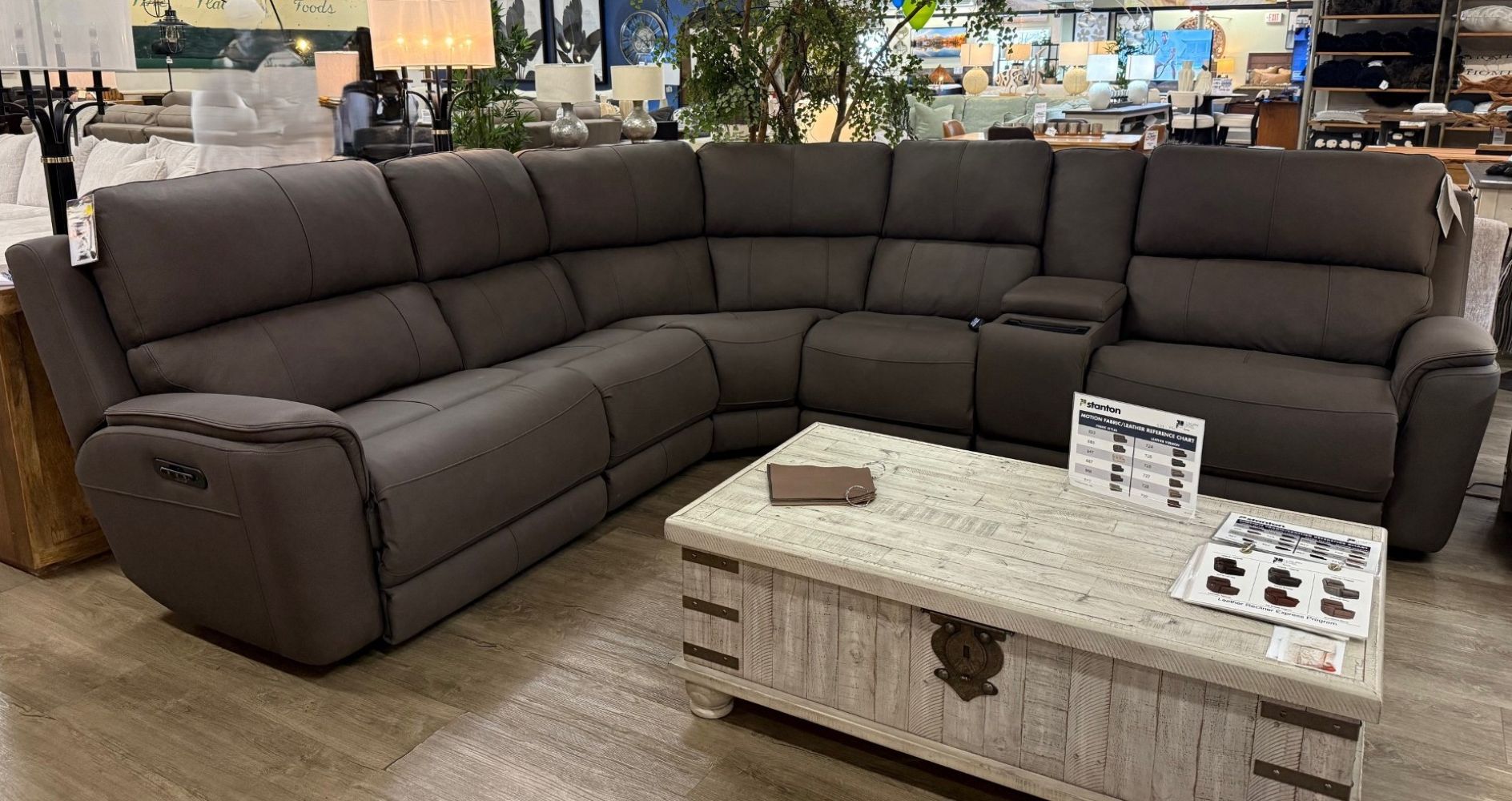 727 6Pc Stanton Sectional - Starlight Smoke