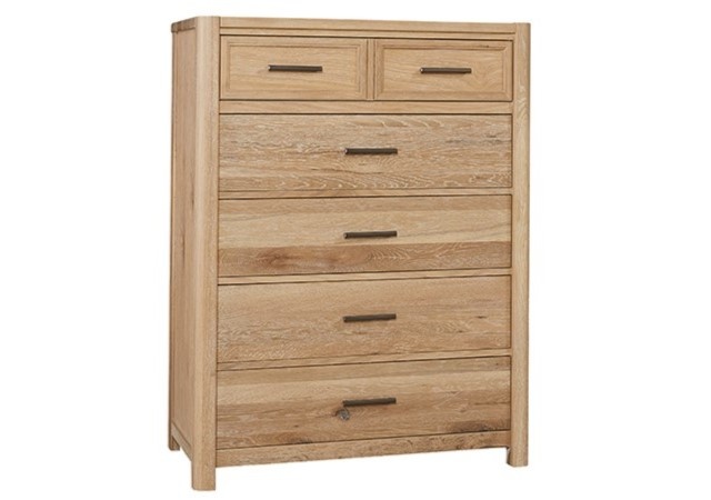 Crafted Oak 5 Drawer Chest