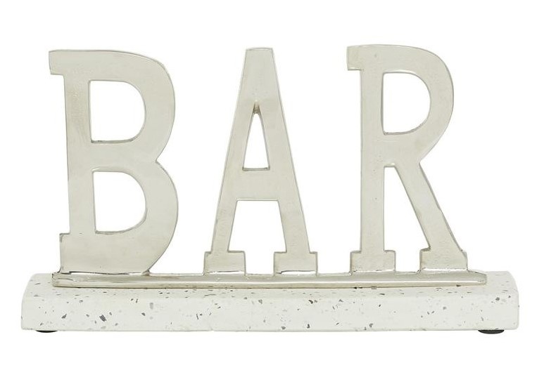 Bar Decorative Sign with Speckled Base