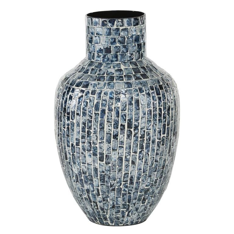 Blue Mother of Pearl Amorpha Vase