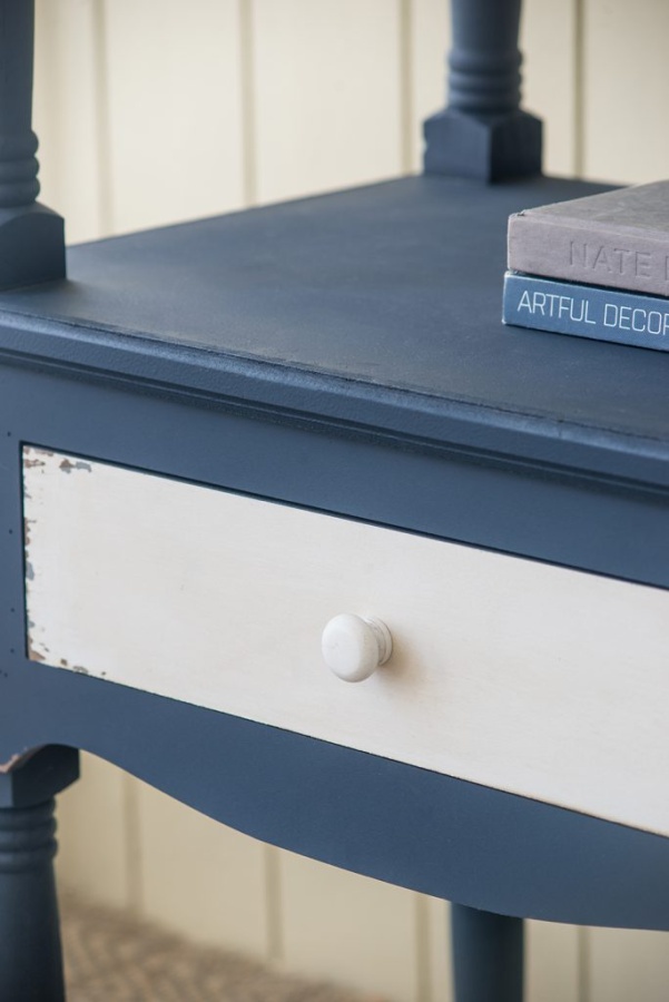 Adela French Country Blue Bookcase