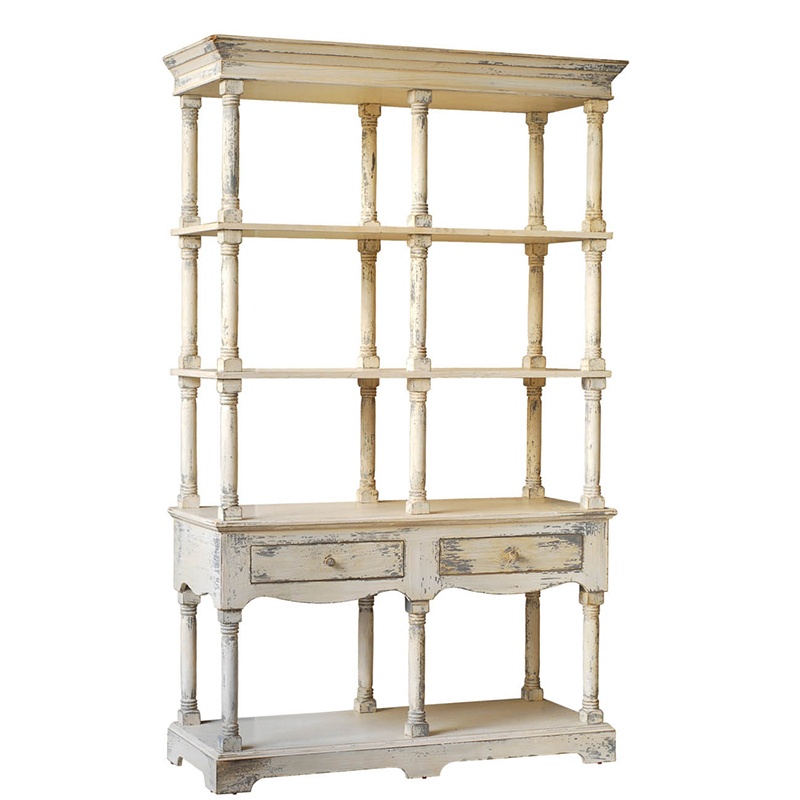 Adela French Country White Bookcase