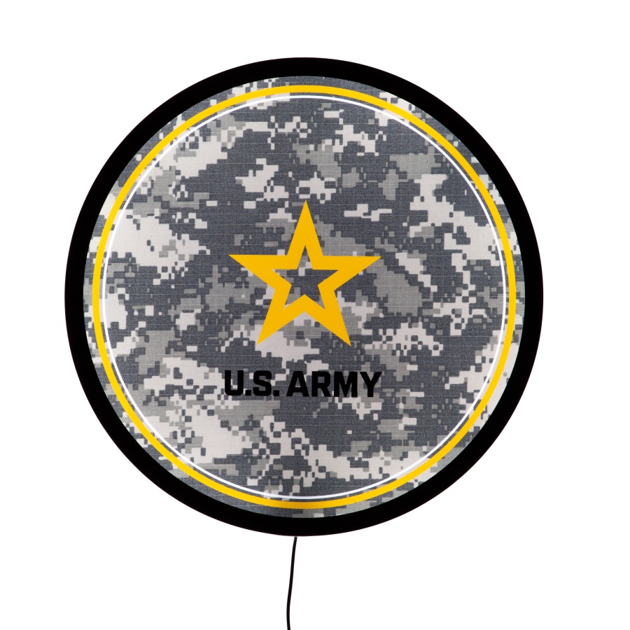 U.S. Army Round LED Wall Decor
