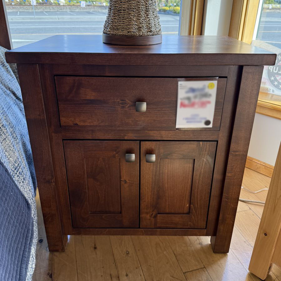 1-Drawer & 2-Door Nightstand - Alder