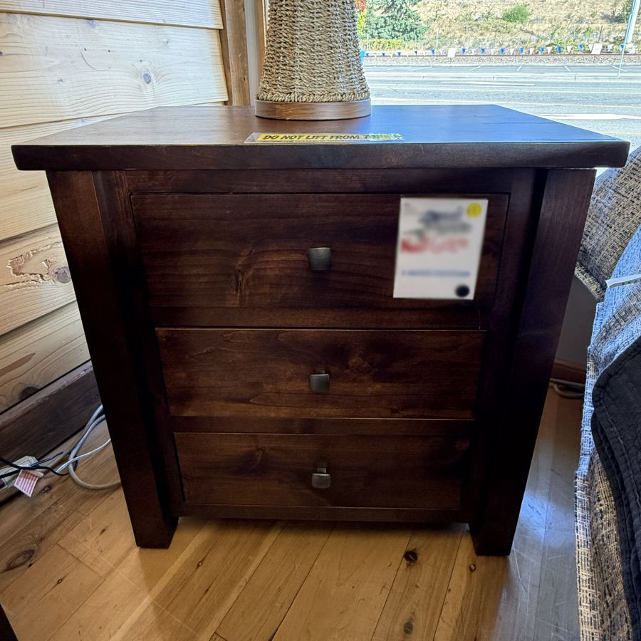 3-Drawer Nightstand - Alder