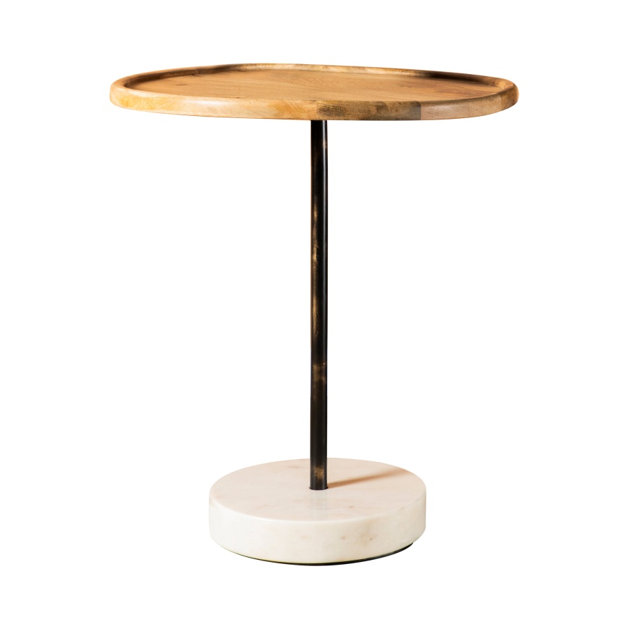 Ginerva Natural & White Accent Table