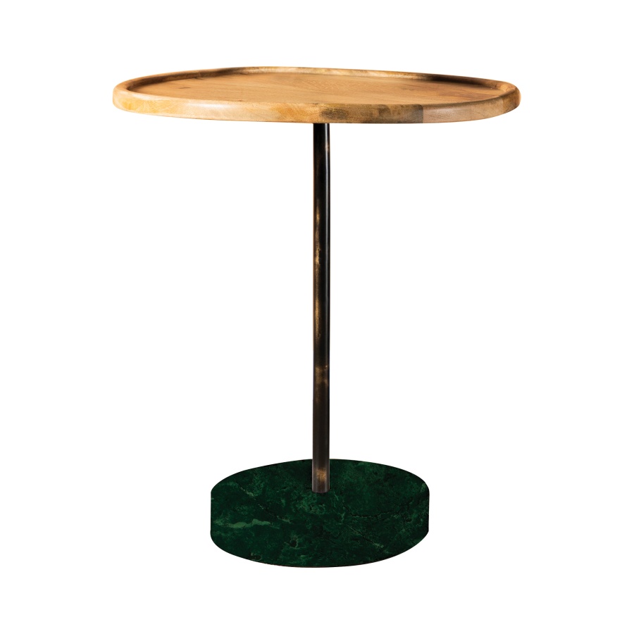 Ginerva Natural & Green Accent Table