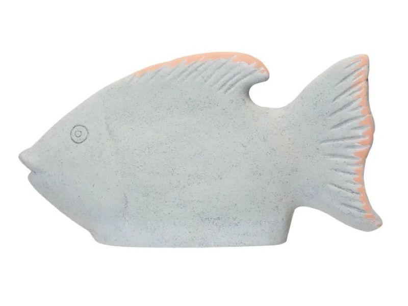 Natural Wood Green Terracotta Fish