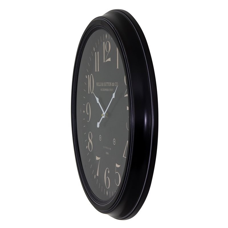 William : Rome +  ウィリアム・クライン Circular Iron Wall Clock | Old Cannery Furniture