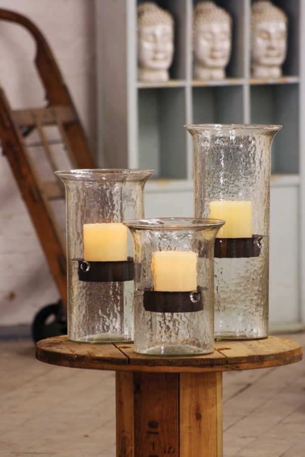 Glass Candle Large Cylinder with Insert